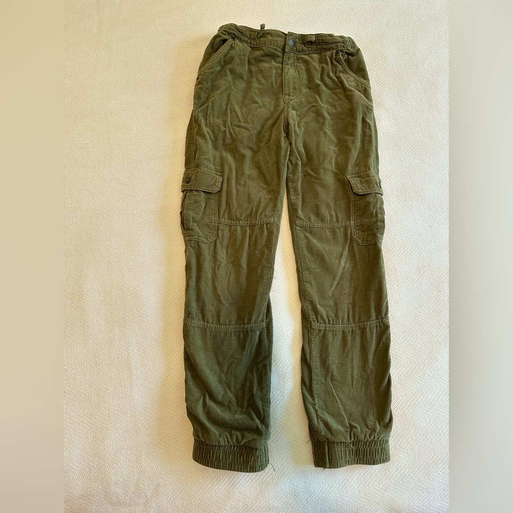 Polarn O. Pyret Organic Corduroy Cargo Pants, Lined Size 9-10